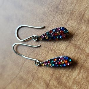 Stamped 925 Silver Sparkle Earrings
